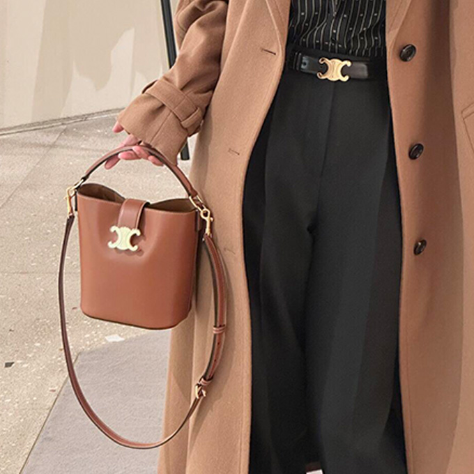 9a+ celine louise small smooth calfskin leather bucket bag